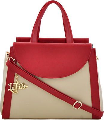 

LaFille Hand-held Bag(Red, Beige), Beige;red