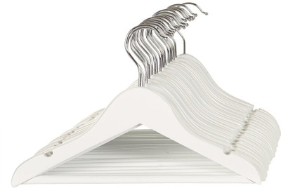 

Howards Wooden Pack of 20 Kids Hangers(White)