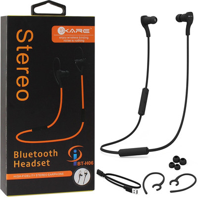 

iKare BT-H06 Bluetooth Headset with Mic(Black, On the Ear)