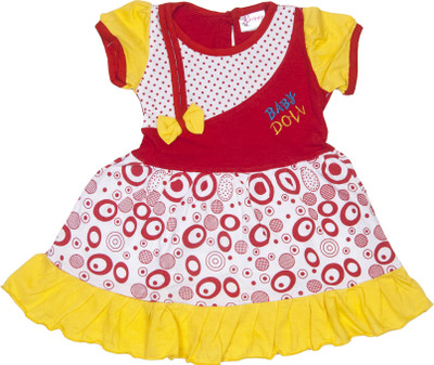 

Retaaz Girls Midi/Knee Length Casual Dress(Red, Fashion Sleeve