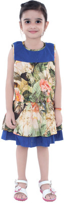 

Shilpbazaar Girls Midi/Knee Length Casual Dress(Multicolor, Cap Sleeve