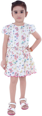 

Shilpbazaar Girls Midi/Knee Length Casual Dress(Multicolor, Half Sleeve