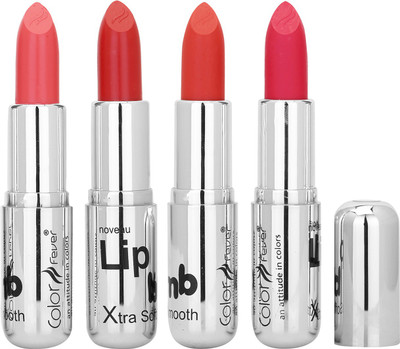 

Color Fever Crame Matte Extra Soft Lipstick(Brick Orange-Ruby Red-Orange-Pink)