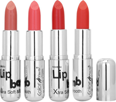 

Color Fever Crame Matte Extra Soft Lipstick(Nude-Brick Orange-Ruby Red-Orange)