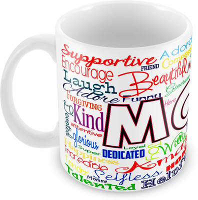 Tuelip Mom Typography Mothers Day Ceramic Mug(350 ml), White