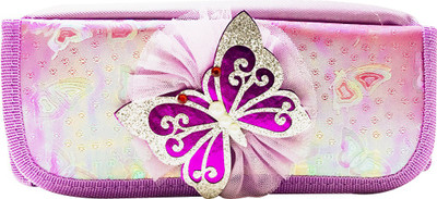

Priyankish Smart Kidz Butterfly Art Artificial Leather Pencil Box(Set of 1, Purple)