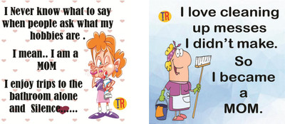 

BATHROOM TRIPS CLEANING MOM Paper Print(12 inch X 12 inch, Rolled)