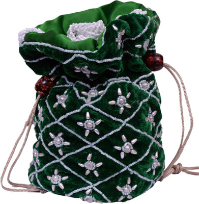 

Craft Trade Velvet Potli(Green)