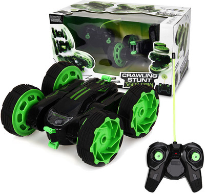 

Smiles Creation High Speed Crawling Stunt 360° Spin Double Side Roll RC Stunt Car with Lights Toys for Kids(Multicolor)