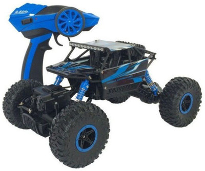 Techhark All Weather Fun 4WD Rally Car 1:18 Scale Rock Crawler(Blue, Black), Black;blue