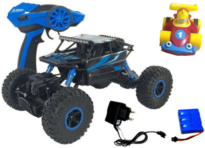 

Techhark 2.4G 4WD Rock Crawler 1:18 scale RC Off-Road Car and Racing Car(Blue)