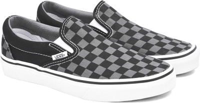 

Vans CLASSIC SLIP-ON Men Loafers For Men(Black, Grey, (checkerboard) black/pewter