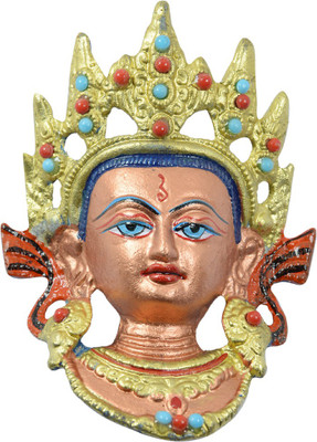 

Reiki Crystal Products Vastu Feng Shui Beautiful Buddhist Goddess Tara Face Murti Idol Statue Sculpture Wall Hanging Good Luck & Brings Prosperity Decorative Showpiece - 12 cm(Porcelain, Multicolor)