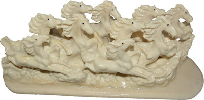 

Reiki Crystal Products Vastu / Feng-Shui Victory White 12 Running Horses For Positive Energy Vibrations, Good Luck & Brings Prosperity, Success And Financial Gains To The House Decorative Showpiece - 10 cm(Porcelain, White)