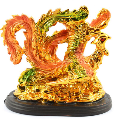 

Reiki Crystal Products Vastu Feng Shui Chinese Phoenix Statue for Marriage Luck Decorative Showpiece - 8.5 cm(Porcelain, Multicolor)