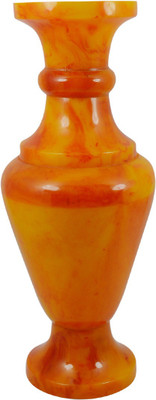 

Reiki Crystal Products Vastu Feng Shui Polish Amber Pot Good Luck And Prosperity 9 Inches Decorative Showpiece - 20 cm(Porcelain, Orange)