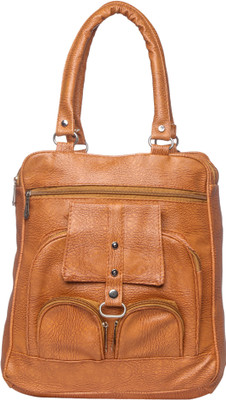 

Rapidcostore Women Casual Tan Leatherette Shoulder Bag