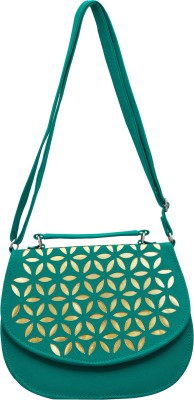 

Tap Fashion Women Casual Green PU Sling Bag