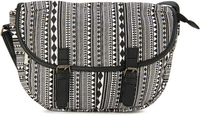 

People Women Casual Black Canvas Sling Bag