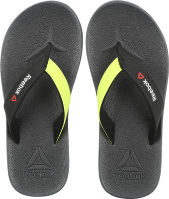 

REEBOK ADVENTURE FLIP Slippers, Coal/neon yellow/blk