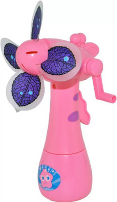 

Kanchan Toys Eco- Friendly Deer Shaped Hand Driven Mist Spray Fan Pink(Multicolor)
