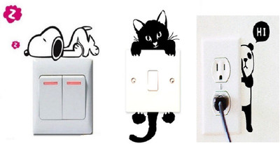 

Stickonn  Switch Sticker Sticker(Pack of 3, Black
