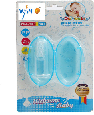 

Wishkey Baby Finger With Protective Case Light Blue Soft Toothbrush