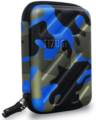 

Tizum Portable Universal Travel Organizer Pouch for Cosmetic Makeup Brush Jewelry - Rugged, Shock Proof & Water Resistant Multi Purpose Vanity Box(Blue)