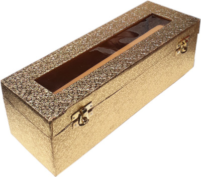 

Bonanza Bangle & Jewelry Vanity Box(Golden)