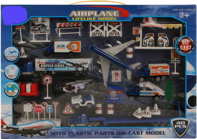 

Montez Airplane Die Cast Set(Blue)