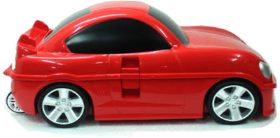 

Emob Multifunctional Kids Porsche Car Shape Travel Case Plus Fun Model Pull along Trolley - Red(Multicolor)