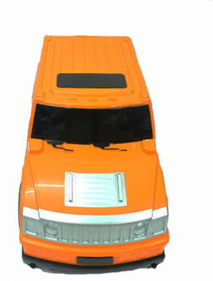 

Emob Multifunctional Kids Hummer Car Shape Travel Case Plus Fun Model Pull along Trolley - Orange(Multicolor)