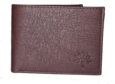

E MALL Men Formal Maroon Artificial Leather Wallet(5 Card Slots), Brown