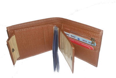 

e mall Men Tan Artificial Leather Wallet(11 Card Slots), Brown