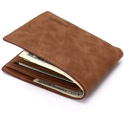 

Bogesi Men Brown Genuine Leather Wallet(5 Card Slots), Brown-08