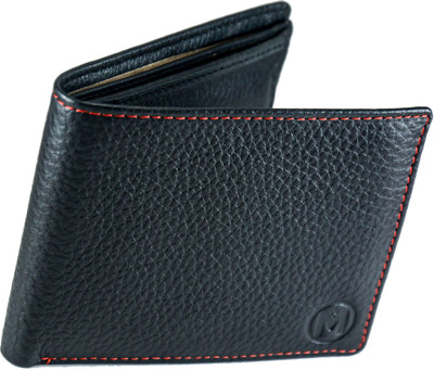 

Mansome Men Black, Red Genuine Leather Wallet(12 Card Slots)