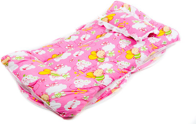 

lavanyavat SLEEPING BED SLEEPING BED CRIB DESIGN(Fabric, Pink)