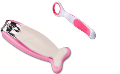 

Farlin Doctor J. Fish Shape Nail Clipper with Farlin Stage 1 Tongue Cleaner, OM+ (Pink)(Pink)