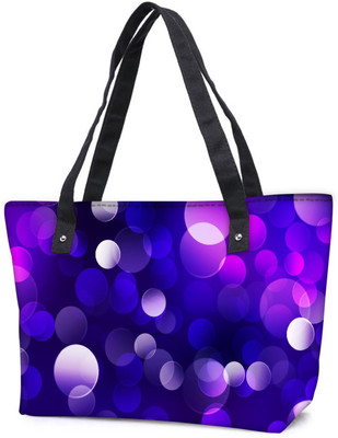 

Snoogg Pack Of 2 Purple Spots Abstract Combo Tote Shopping Grocery Bag With Coin Pencil Purse Shoulder Bag(Multicolor, 15 L)