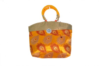 Craft Trade Handmade Orange Rajasthani Designer Hold Hand Bag For Women Multipurpose Bag(Multicolor, 5 inch)