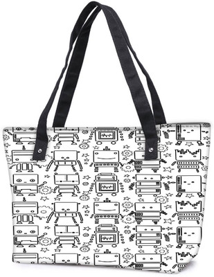 

Snoogg Pack Of 2 Digit Bit Boy Pattern Combo Tote Shopping Grocery Bag With Coin Pencil Purse Shoulder Bag(Multicolor, 5 L)