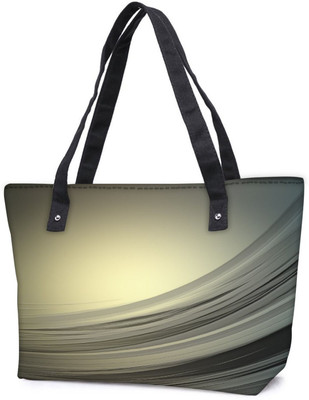 

Snoogg Pack Of 2 Golden Light Wave Combo Tote Shopping Grocery Bag With Coin Pencil Purse Shoulder Bag(Multicolor, 15 L)
