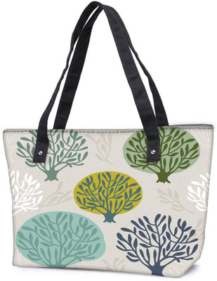 

Snoogg Pack Of 2 Abstract Trees Combo Tote Shopping Grocery Bag With Coin Pencil Purse Shoulder Bag(Multicolor, 15 L)