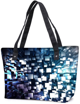 

Snoogg Pack Of 2 Abstract Grey Blocks Combo Tote Shopping Grocery Bag With Coin Pencil Purse Shoulder Bag(Multicolor, 5 L)