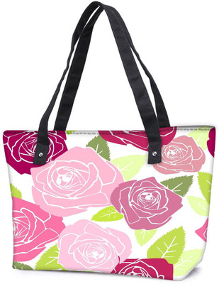 

Snoogg Pack Of 2 Multicolor Roses Combo Tote Shopping Grocery Bag With Coin Pencil Purse Shoulder Bag(Multicolor, 15 L)