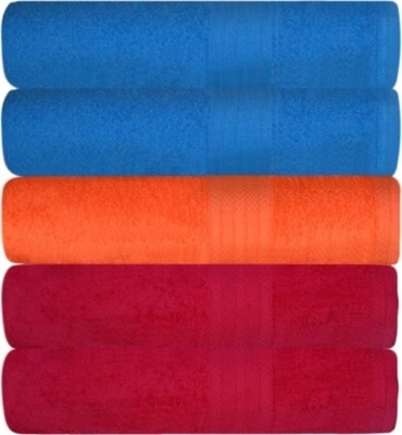 

Shopping Store Cotton 450 GSM Bath Towel(Pack of 5, Multicolor), Mulit color