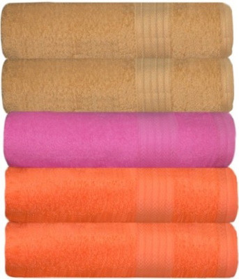 

Shopping Store Cotton 450 GSM Bath Towel(Pack of 5, Multicolor), Mulitecolor
