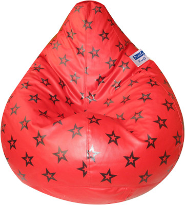 

PearlyKraft XXL Teardrop Bean Bag Cover (Without Beans)(Red, Black)