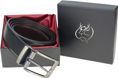 

Genious Men Casual, Formal, Party Black, Brown Genuine Leather Reversible Belt