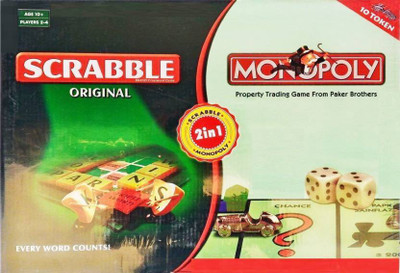 

Montez Scrabble & Monopoly 2 in 1 Master Mind Gaming Board Game
